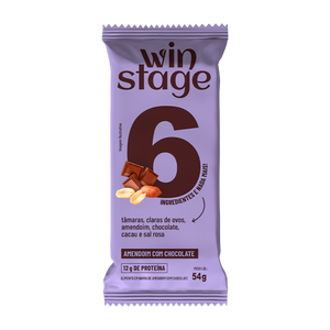 Barra Proteica Amendoim com Chocolate - Caixa 12 Unid.